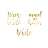 Kép 1/3 - Team bride lemosható tetoválás - arany