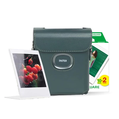 Instax Square Link kiegészítő csomag - Ash White (Fotónyomtató tok + Film + Képtartó)