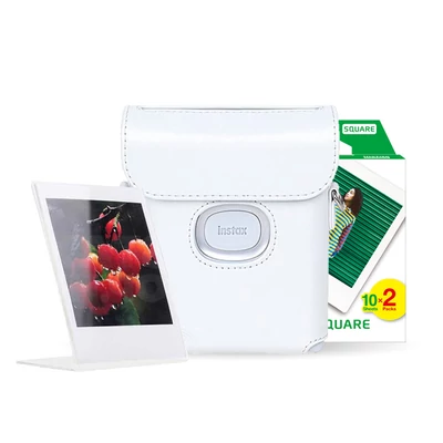 Instax Square Link kiegészítő csomag - Ash White (Fotónyomtató tok + Film + Képtartó)