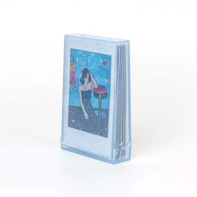 Instax Mini Glitteres képtartó doboz - kék