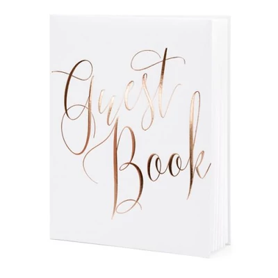 Esküvői Vendégkönyv – Fehér - Rose Gold