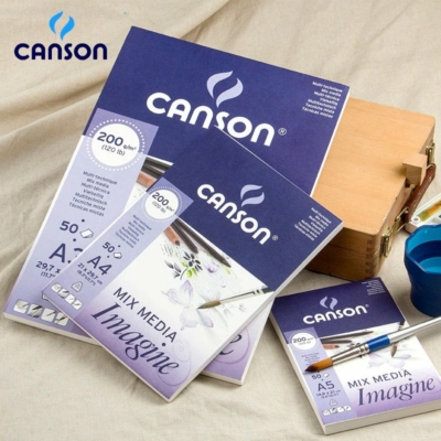 CANSON Imagine Mixed Media Rajztömb A4 – 50 ív