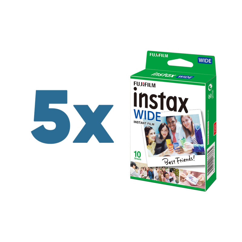 5 x 10 Instax WIDE filmcsomag ( 50 db fotó )