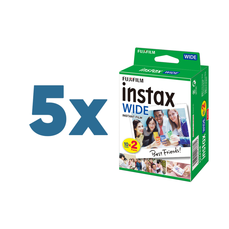 5 x 20 Instax WIDE filmcsomag ( 100 db fotó )