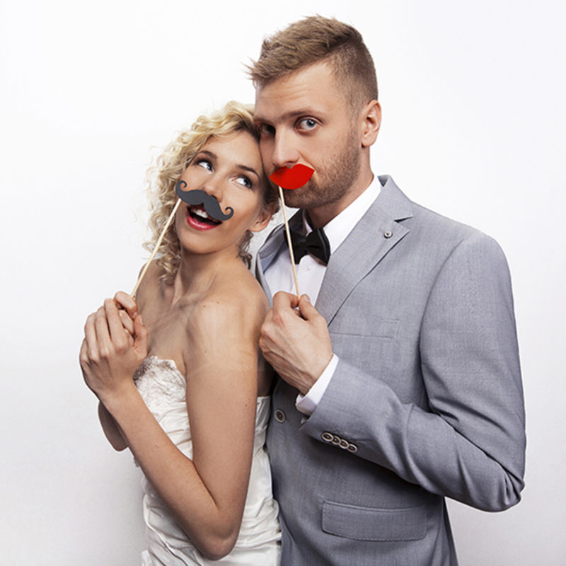 Instax Esküvői Photo Props - Piros száj