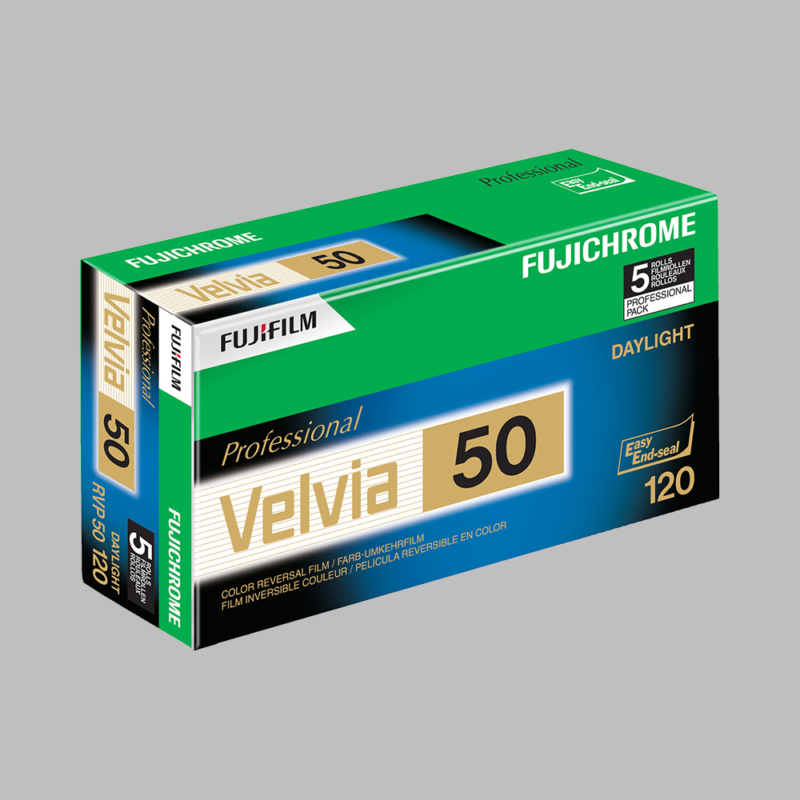FUJIFILM Fujichrome Velvia 50 film 120 (5 roll)