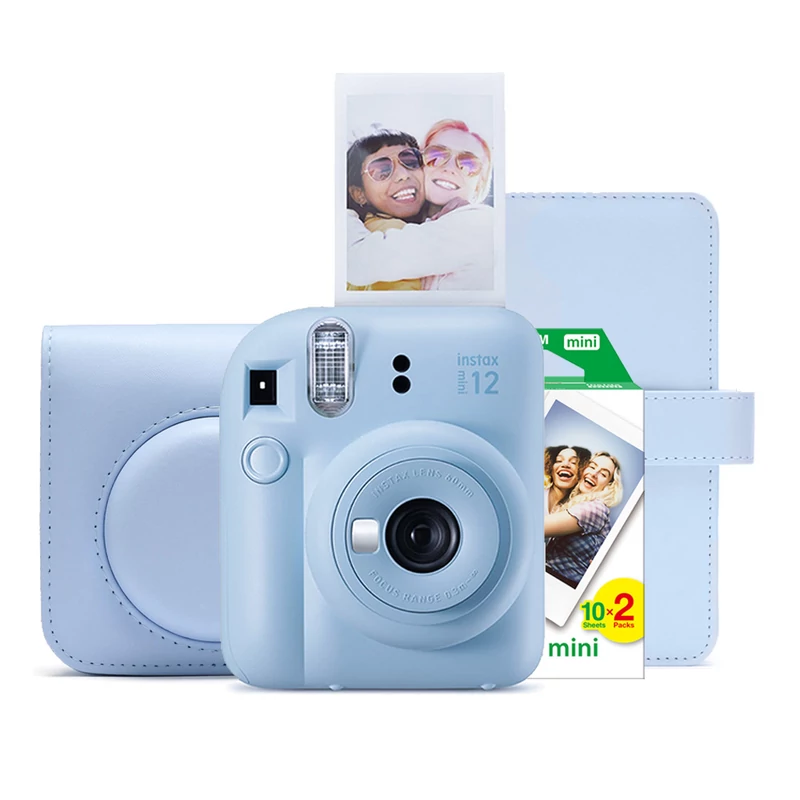 INSTAX MINI 12  classic CSOMAG - PASTEL BLUE (Gép + Film + Album + Tok)