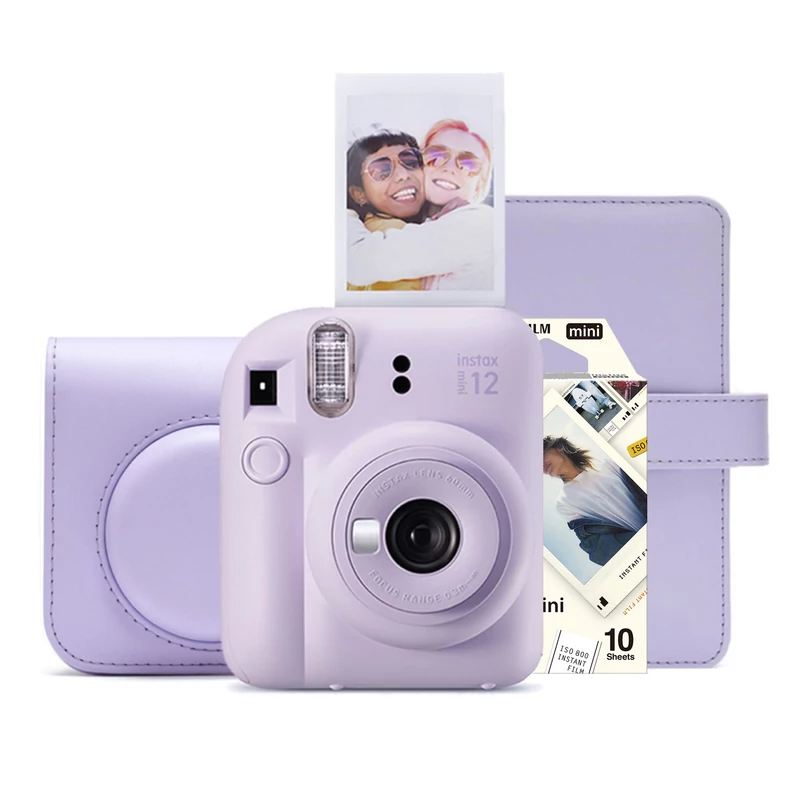 INSTAX MINI 12 classic CSOMAG - CLAY WHITE (Gép + Film + Album + Tok)