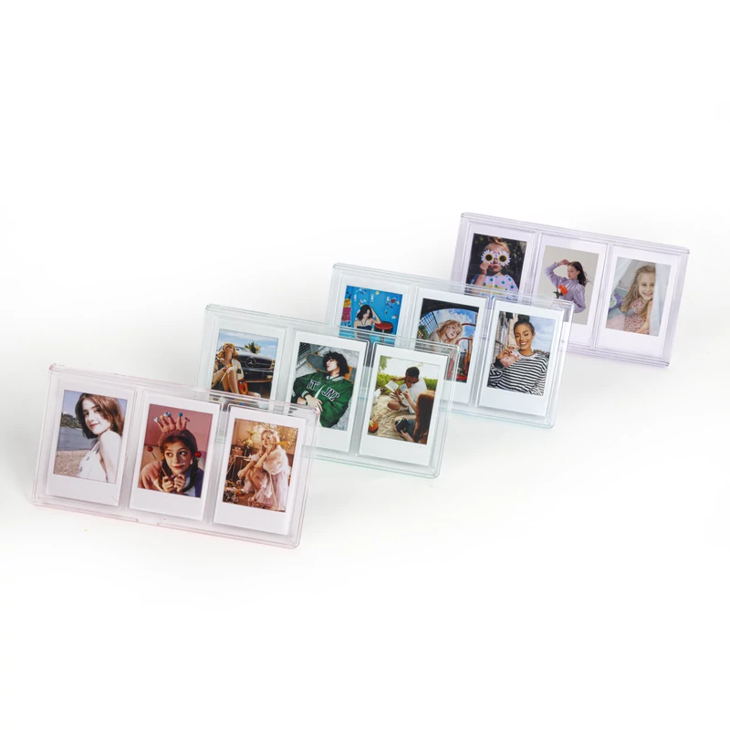 Instax Mini képtartó - 3 fotónak - Rózsaszín