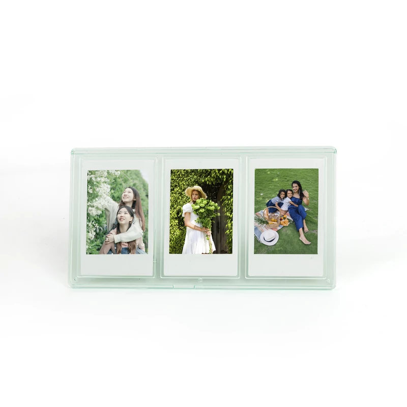 Instax Mini képtartó - 3 fotónak - Zöld