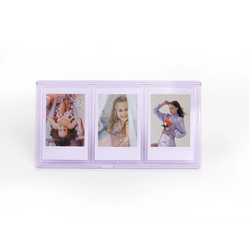Instax Mini képtartó - 3 fotónak - Lila