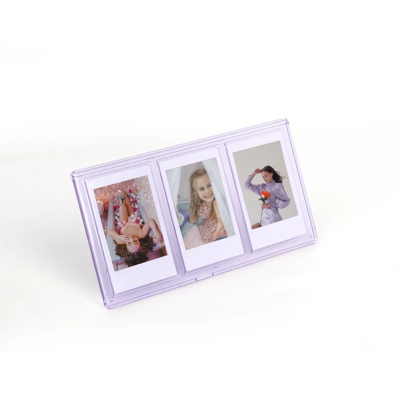 Instax Mini képtartó - 3 fotónak - Lila