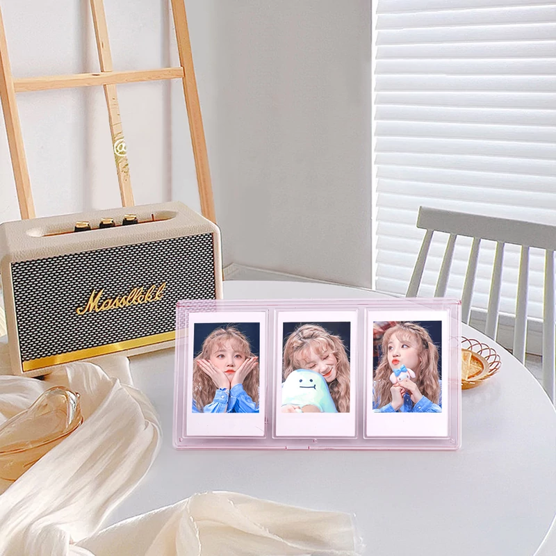 Instax Mini képtartó - 3 fotónak - Rózsaszín