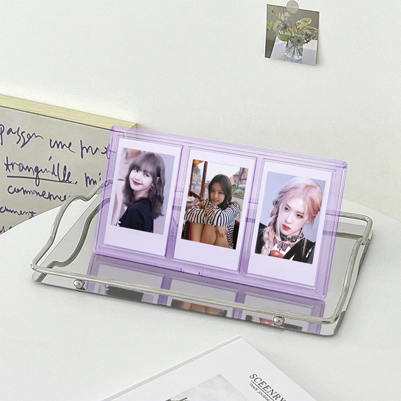 Instax Mini képtartó - 3 fotónak - Lila