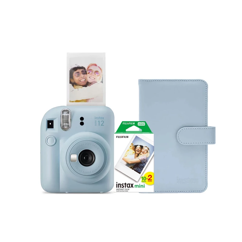 INSTAX MINI 12PASTEL BLUE CSOMAG (Mini12+dupla film+album, díszdobozban)