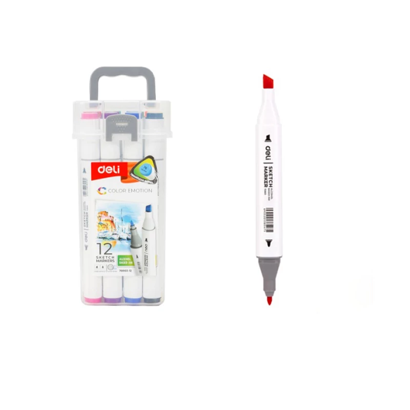 Deli Sketch Markers 12db-os filc készlet