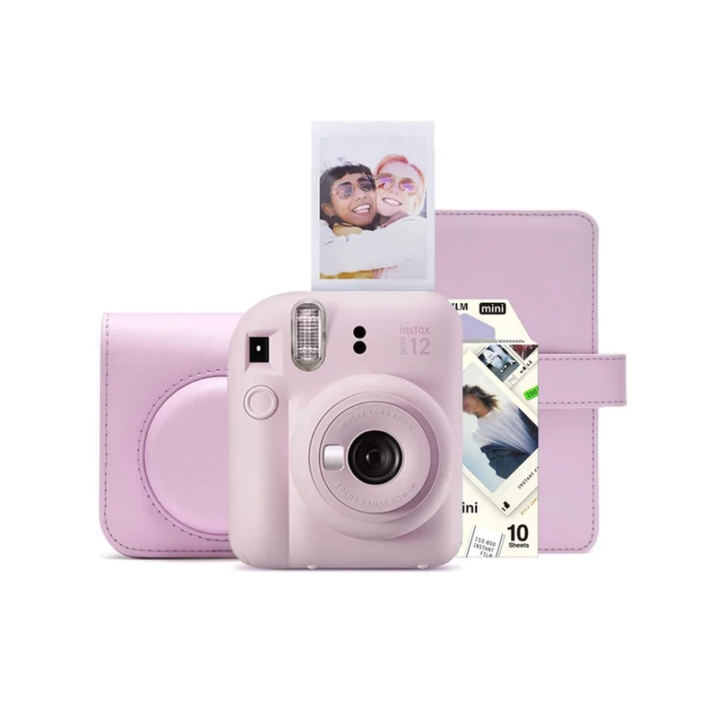 INSTAX MINI 12 classic CSOMAG - CLAY WHITE (Gép + Film + Album + Tok)