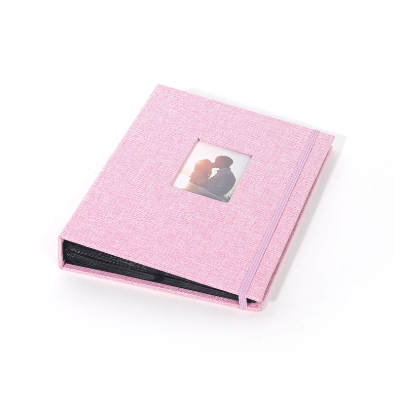 Instax Mini gyűrűs emlékalbum  208 fotónak - Rózsaszín
