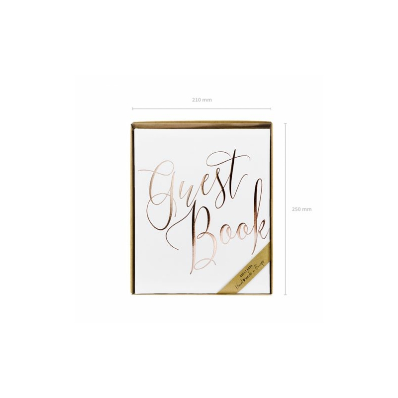 Esküvői Vendégkönyv – Fehér - Rose Gold