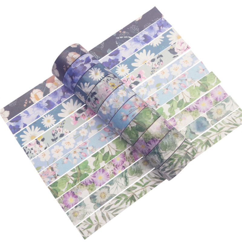 Washi tape öntapadós dekorszalag szett - Lila tavasz