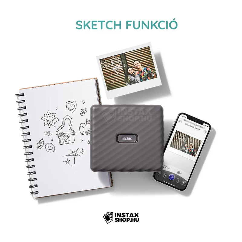 Fujifilm Instax Link WIDE fotónyomtató - Mocha Gray