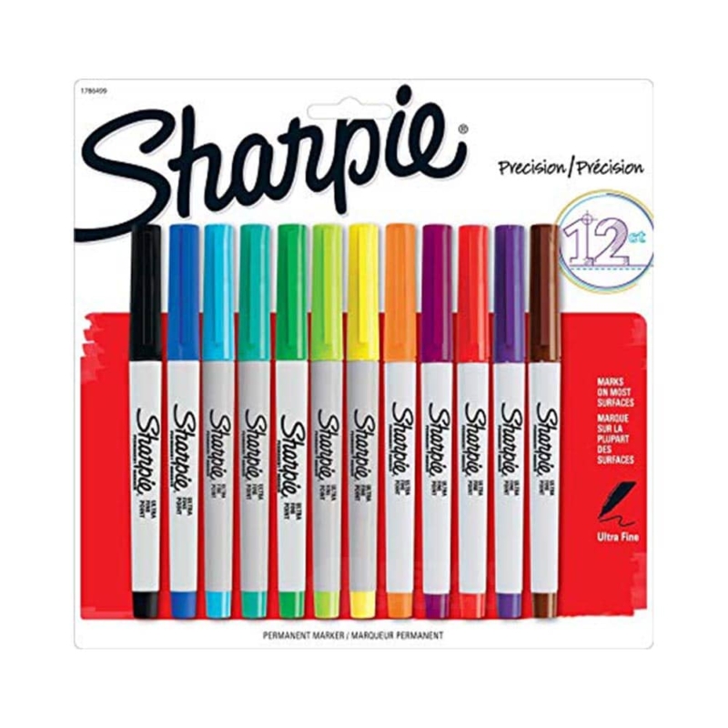 Sharpie ultra fine színes alkoholos tűfilc készlet (12 db)