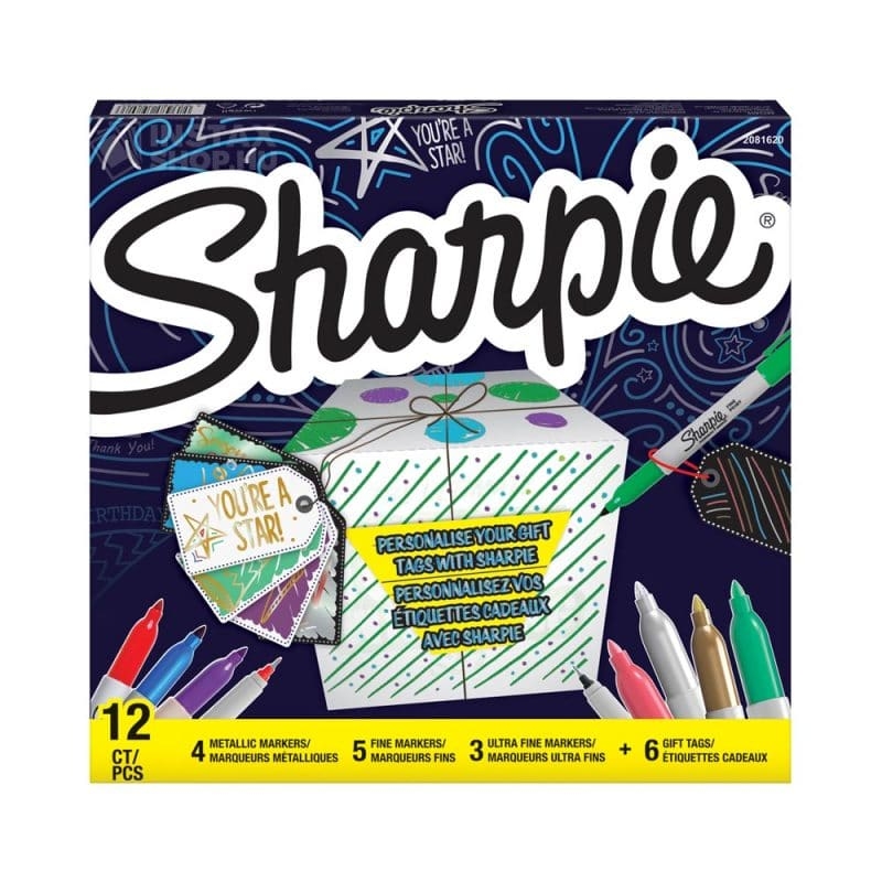 Sharpie alkoholos vegyes marker filctoll készlet (12 db) + Ajándék üdvözlőkártyák