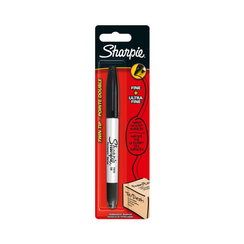 Sharpie twin tip permanent marker filctoll (fekete) instaxshop 02