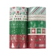 Washi tape öntapadós dekorszalag szett - Zöld Karácsony (12 db)